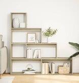 VidaXL Kamerscherm / boekenkast 143,5x29x143,5 cm hout sonoma eiken