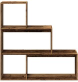 VidaXL Kamerscherm / boekenkast 3-laags 123x29x123 cm hout oud hout