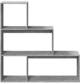 VidaXL Kamerscherm / boekenkast 3-laags 123x29x123 cm hout betongrijs