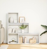 VidaXL Kamerscherm / boekenkast 3-laags 123x29x123 cm bewerkt hout wit