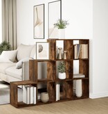 VidaXL Kamerscherm / boekenkast 137,5x29x103,5 cm hout gerookt eiken