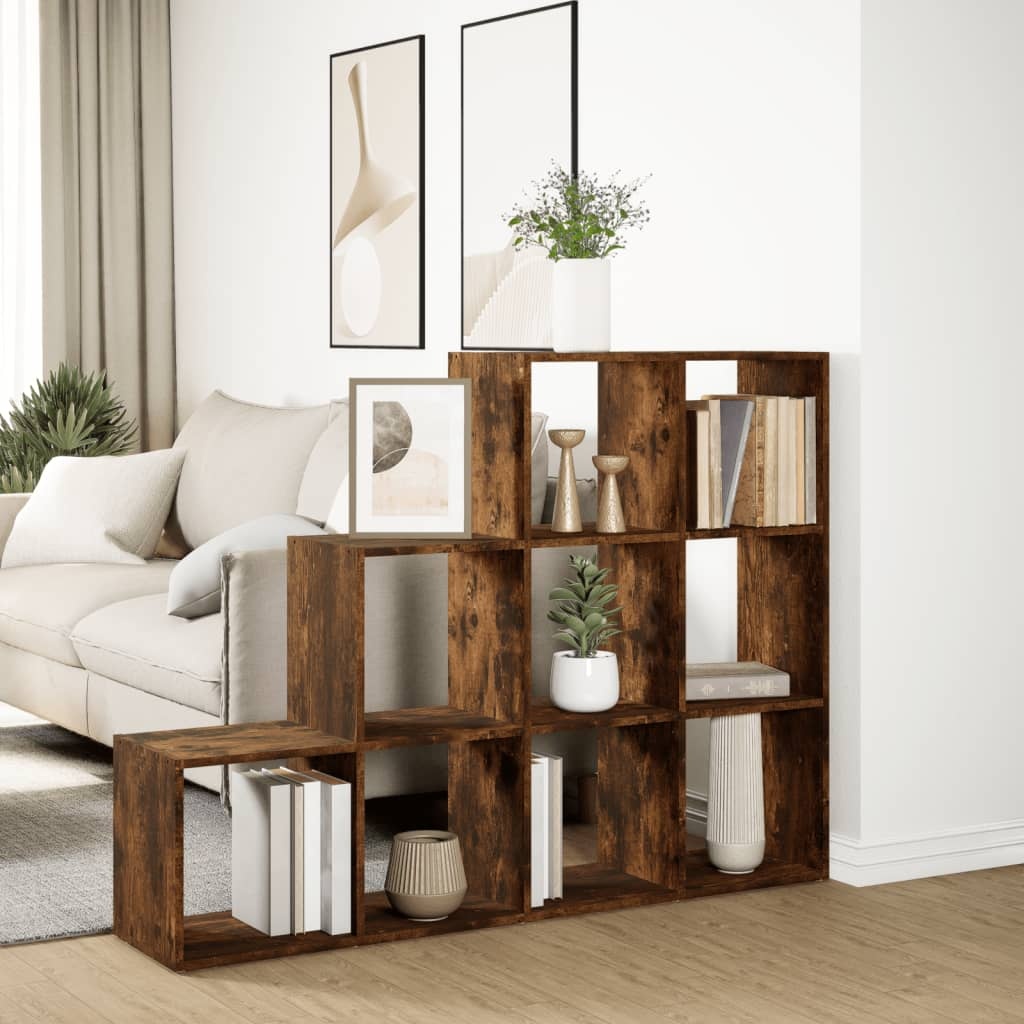 VidaXL Kamerscherm / boekenkast 137,5x29x103,5 cm hout gerookt eiken