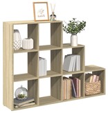VidaXL Kamerscherm / boekenkast 137,5x29x103,5 cm hout sonoma eiken
