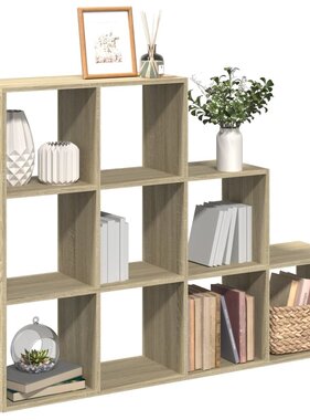 VidaXL Kamerscherm / boekenkast 137,5x29x103,5 cm hout sonoma eiken