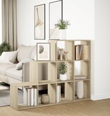 VidaXL Kamerscherm / boekenkast 137,5x29x103,5 cm hout sonoma eiken