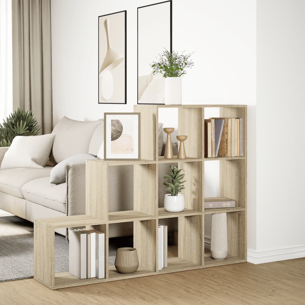 VidaXL Kamerscherm / boekenkast 137,5x29x103,5 cm hout sonoma eiken