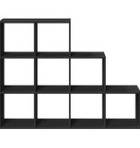 VidaXL Kamerscherm / boekenkast 3-laags 137,5x29x103,5 cm hout zwart