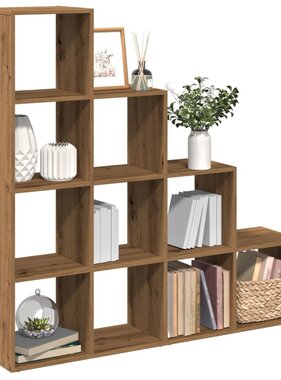 VidaXL Kamerscherm / boekenkast 131,5x29x131,5 cm hout artisanaal eik