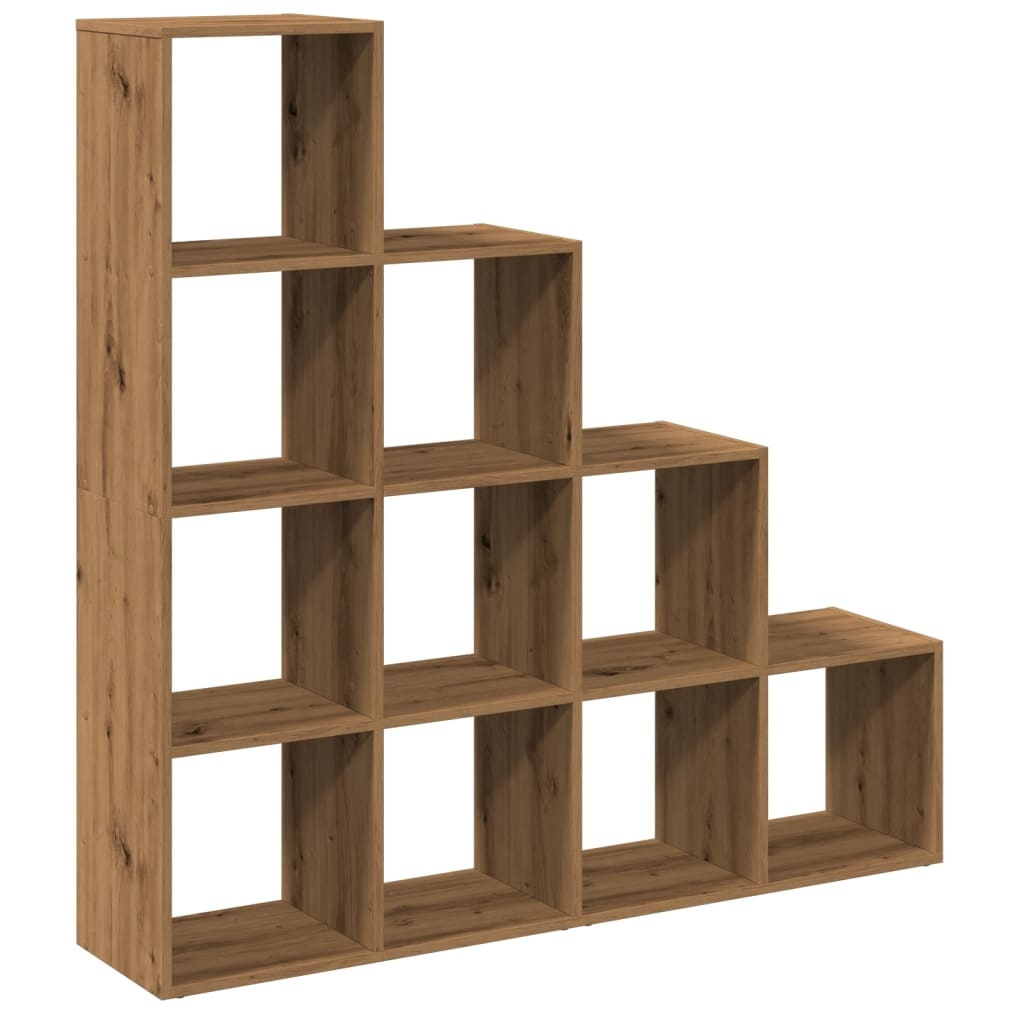 VidaXL Kamerscherm / boekenkast 131,5x29x131,5 cm hout artisanaal eik