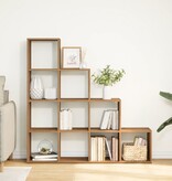 VidaXL Kamerscherm / boekenkast 131,5x29x131,5 cm hout artisanaal eik