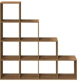VidaXL Kamerscherm / boekenkast 131,5x29x131,5 cm hout artisanaal eik