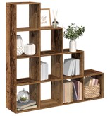 VidaXL Kamerscherm / boekenkast 131,5x29x131,5 cm hout oud hout