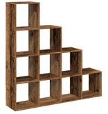 VidaXL Kamerscherm / boekenkast 131,5x29x131,5 cm hout oud hout