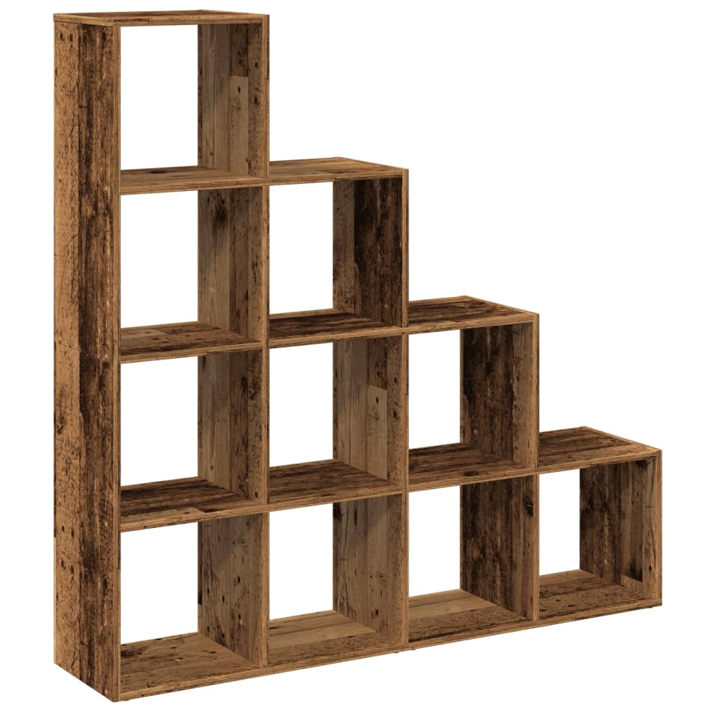 VidaXL Kamerscherm / boekenkast 131,5x29x131,5 cm hout oud hout