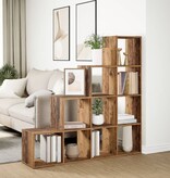 VidaXL Kamerscherm / boekenkast 131,5x29x131,5 cm hout oud hout