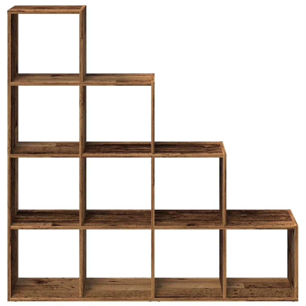 VidaXL Kamerscherm / boekenkast 131,5x29x131,5 cm hout oud hout