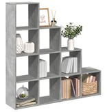 VidaXL Kamerscherm / boekenkast 4-laags 131,5x29x131,5 cm hout grijs