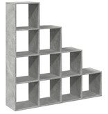 VidaXL Kamerscherm / boekenkast 4-laags 131,5x29x131,5 cm hout grijs