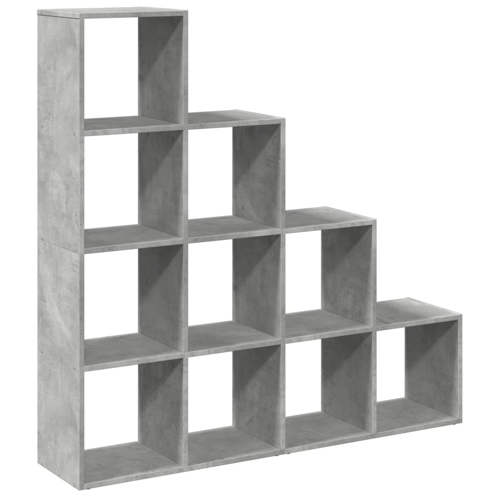 VidaXL Kamerscherm / boekenkast 4-laags 131,5x29x131,5 cm hout grijs