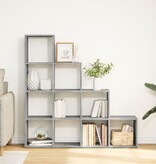 VidaXL Kamerscherm / boekenkast 4-laags 131,5x29x131,5 cm hout grijs