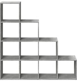 VidaXL Kamerscherm / boekenkast 4-laags 131,5x29x131,5 cm hout grijs