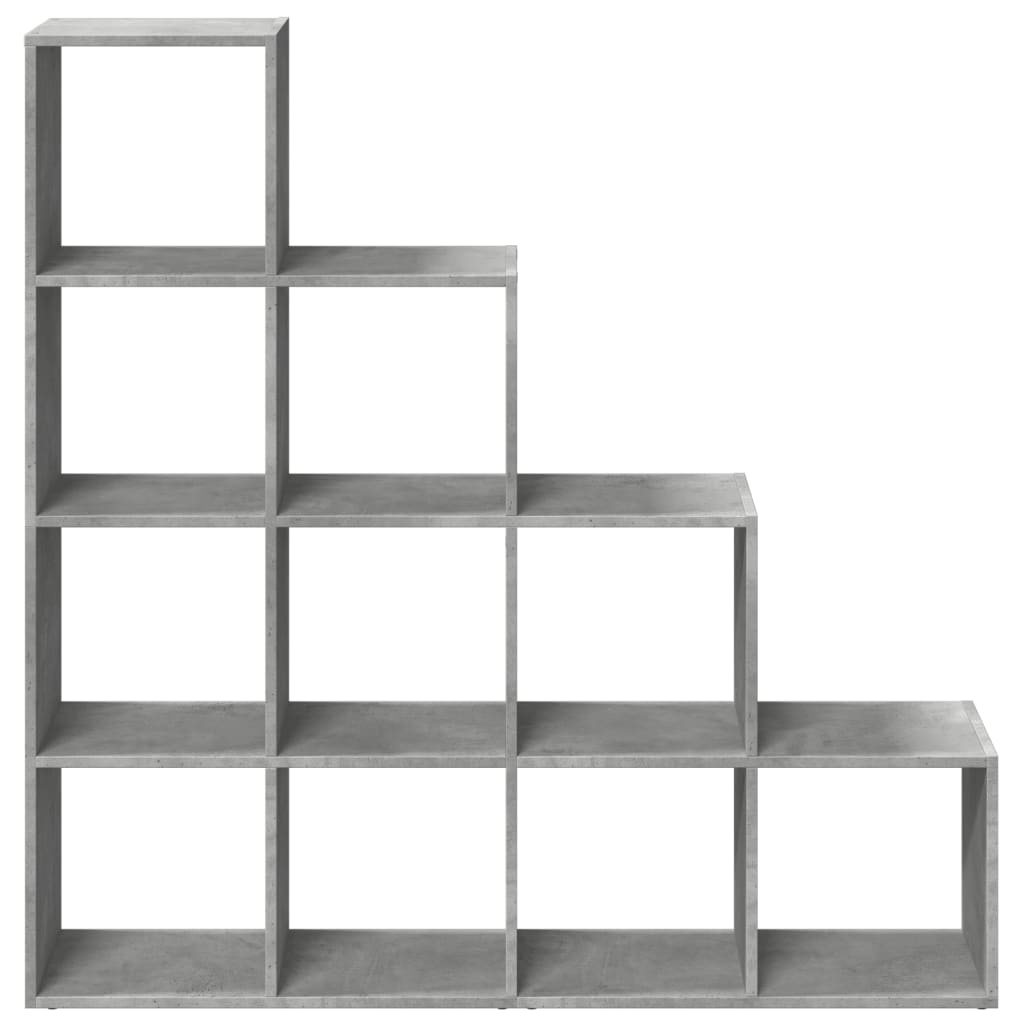 VidaXL Kamerscherm / boekenkast 4-laags 131,5x29x131,5 cm hout grijs