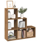 VidaXL Kamerscherm / boekenkast 3-laags 99x29x99 cm hout artisanaal