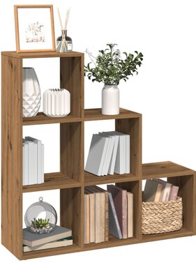 VidaXL Kamerscherm / boekenkast 3-laags 99x29x99 cm hout artisanaal