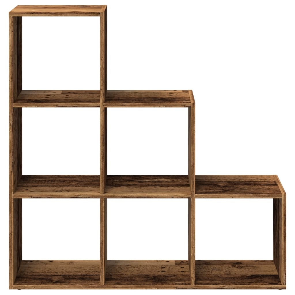 VidaXL Kamerscherm / boekenkast 3-laags 99x29x99 cm hout oud houtkleur