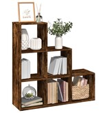 VidaXL Kamerscherm / boekenkast 3-laags 99x29x99 cm hout gerookt eiken