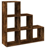 VidaXL Kamerscherm / boekenkast 3-laags 99x29x99 cm hout gerookt eiken