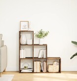 VidaXL Kamerscherm / boekenkast 3-laags 99x29x99 cm hout gerookt eiken