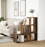 VidaXL Kamerscherm / boekenkast 3-laags 99x29x99 cm hout gerookt eiken