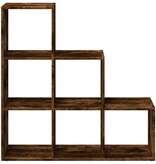 VidaXL Kamerscherm / boekenkast 3-laags 99x29x99 cm hout gerookt eiken