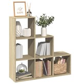 VidaXL Kamerscherm / boekenkast 3-laags 99x29x99 cm hout sonoma eiken