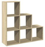 VidaXL Kamerscherm / boekenkast 3-laags 99x29x99 cm hout sonoma eiken
