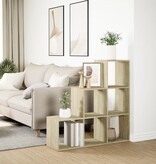 VidaXL Kamerscherm / boekenkast 3-laags 99x29x99 cm hout sonoma eiken