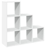 VidaXL Kamerscherm / boekenkast 3-laags 99x29x99 cm bewerkt hout wit