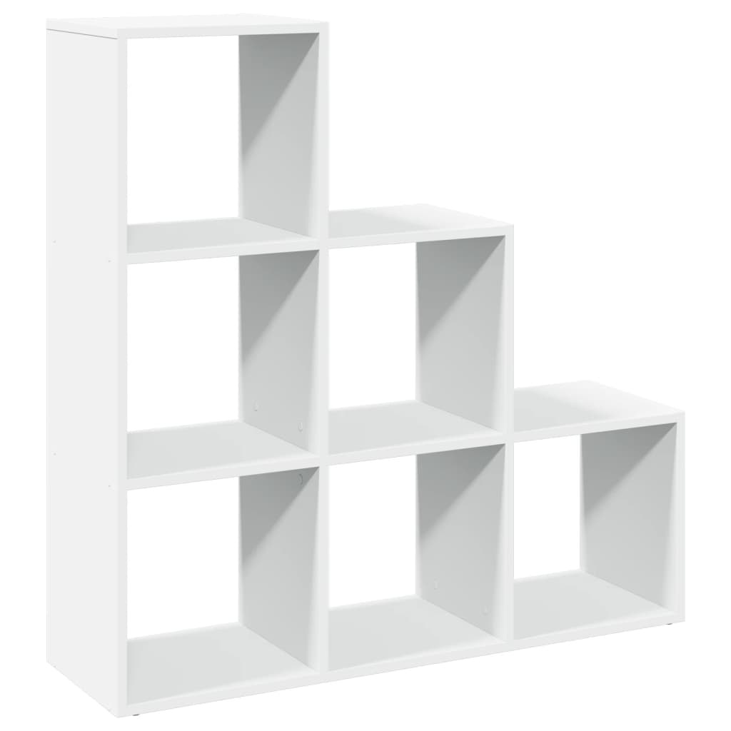 VidaXL Kamerscherm / boekenkast 3-laags 99x29x99 cm bewerkt hout wit
