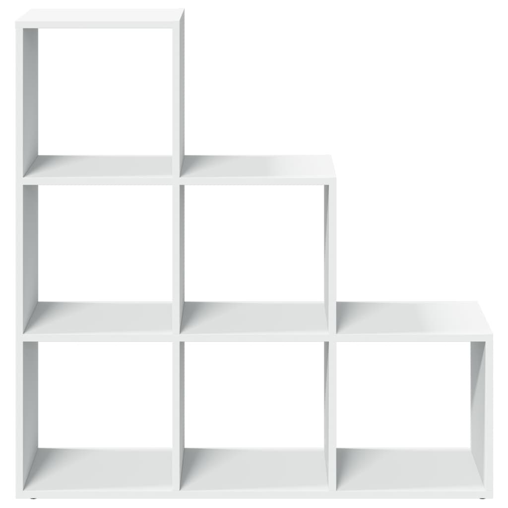 VidaXL Kamerscherm / boekenkast 3-laags 99x29x99 cm bewerkt hout wit