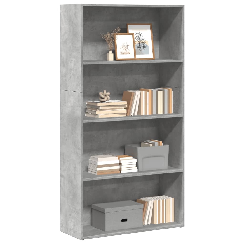 VidaXL Boekenkast 80x30x152 cm bewerkt hout betongrijs