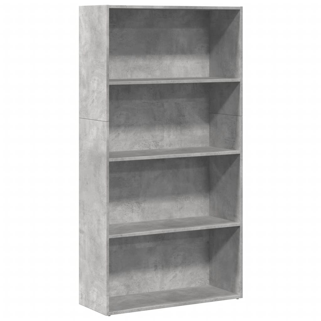 VidaXL Boekenkast 80x30x152 cm bewerkt hout betongrijs