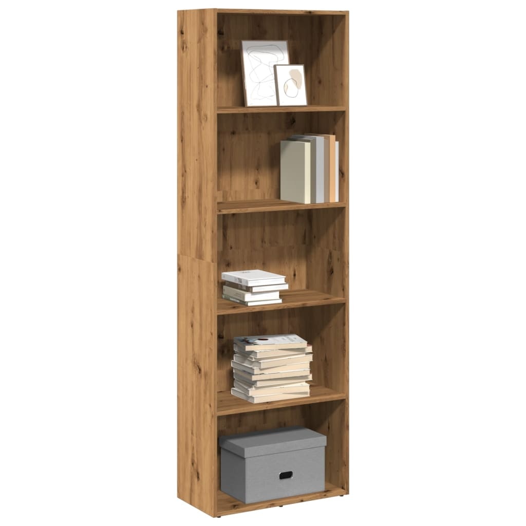 VidaXL Boekenkast 60x30x189 cm bewerkt hout artisanaal eikenkleurig