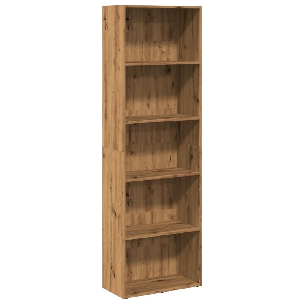 VidaXL Boekenkast 60x30x189 cm bewerkt hout artisanaal eikenkleurig