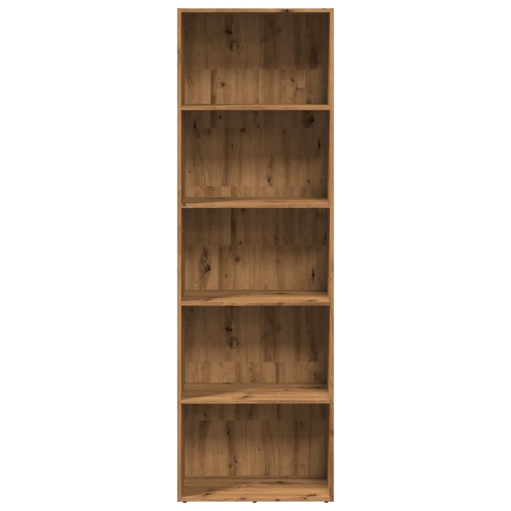 VidaXL Boekenkast 60x30x189 cm bewerkt hout artisanaal eikenkleurig
