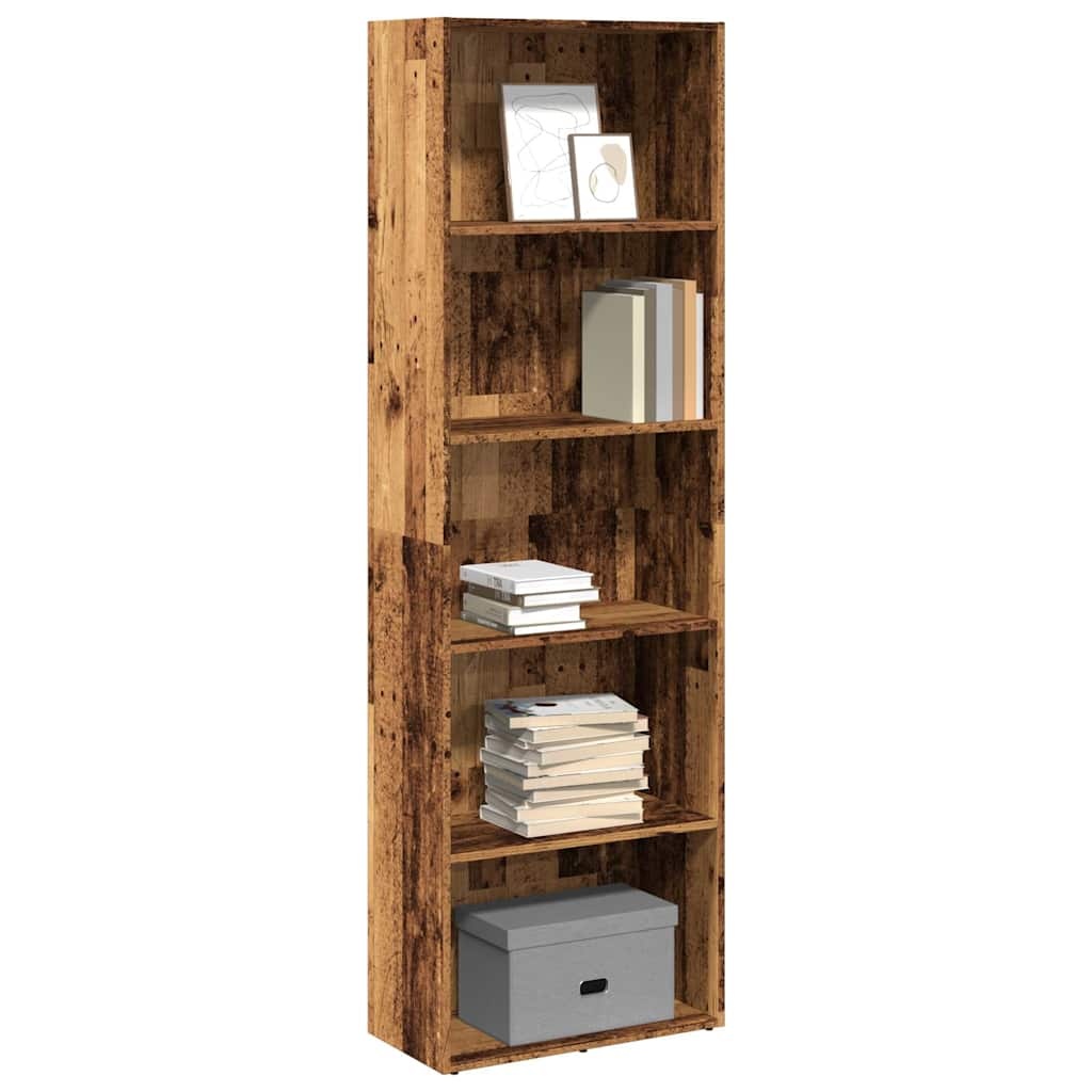 VidaXL Boekenkast 60x30x189 cm bewerkt hout oud houtkleurig
