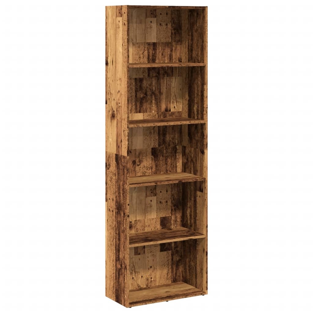 VidaXL Boekenkast 60x30x189 cm bewerkt hout oud houtkleurig
