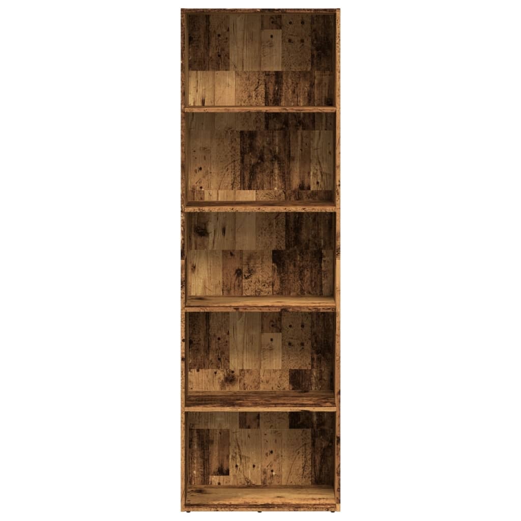 VidaXL Boekenkast 60x30x189 cm bewerkt hout oud houtkleurig