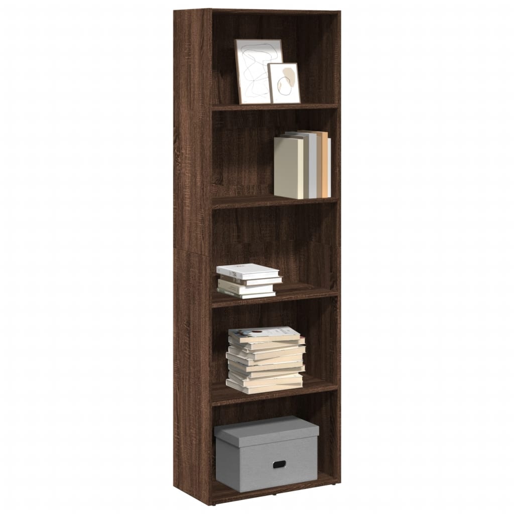 VidaXL Boekenkast 60x30x189 cm bewerkt hout bruin eikenkleurig