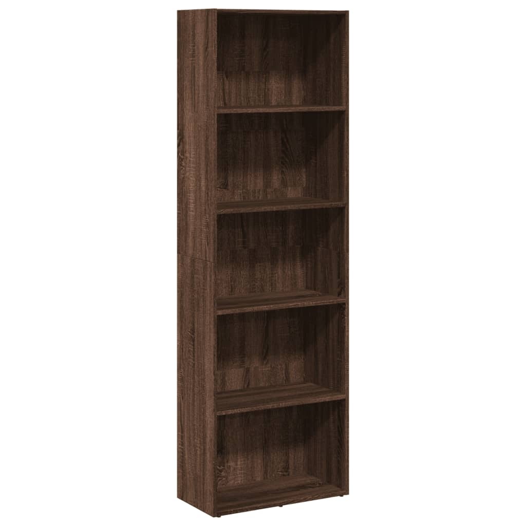 VidaXL Boekenkast 60x30x189 cm bewerkt hout bruin eikenkleurig